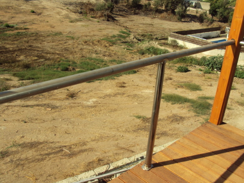 Stainless steel railings 4 before polishing