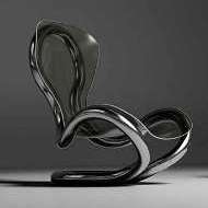 Polished Stainless Steel Chair 1